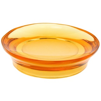 Soap Dish Round Soap Dish Made From Thermoplastic Resins in Orange Finish Gedy AU11-67